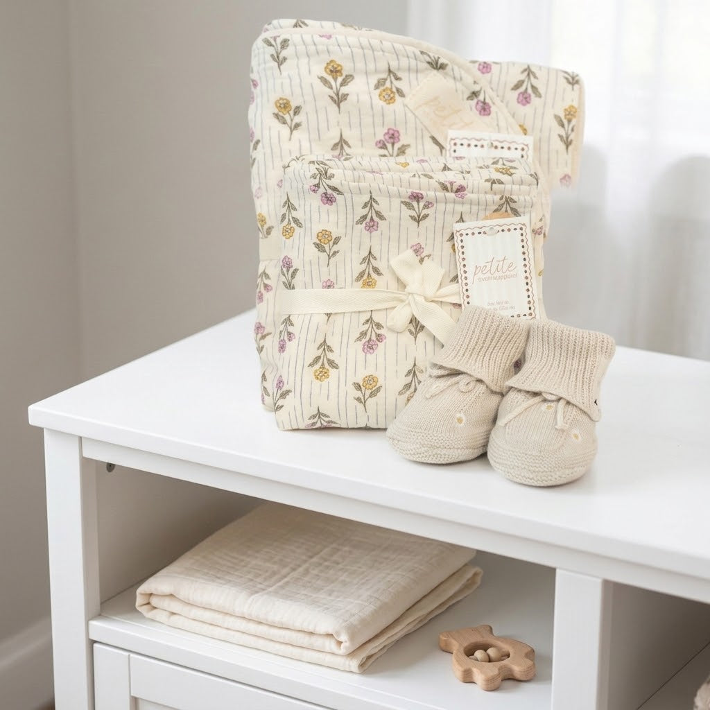 Baby's First Blanket, Swaddle & Booties Gift Set | Solefina