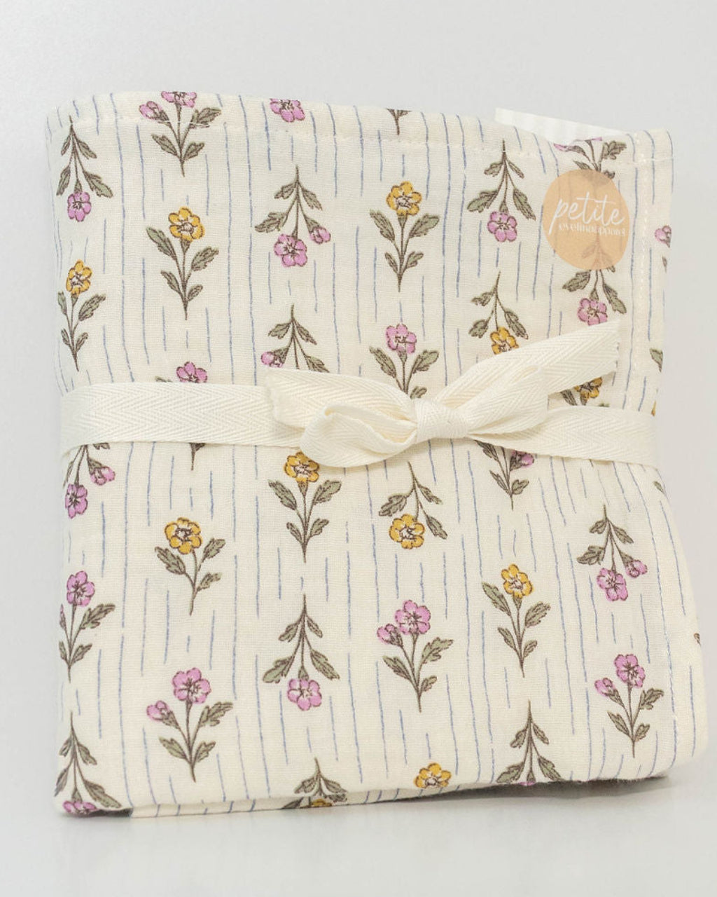 Petite Evelina Meadow Whisper floral muslin baby swaddle