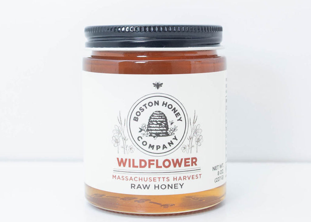 Boston Honey Company Massachusetts Wildflower Raw Honey, 8 oz jar