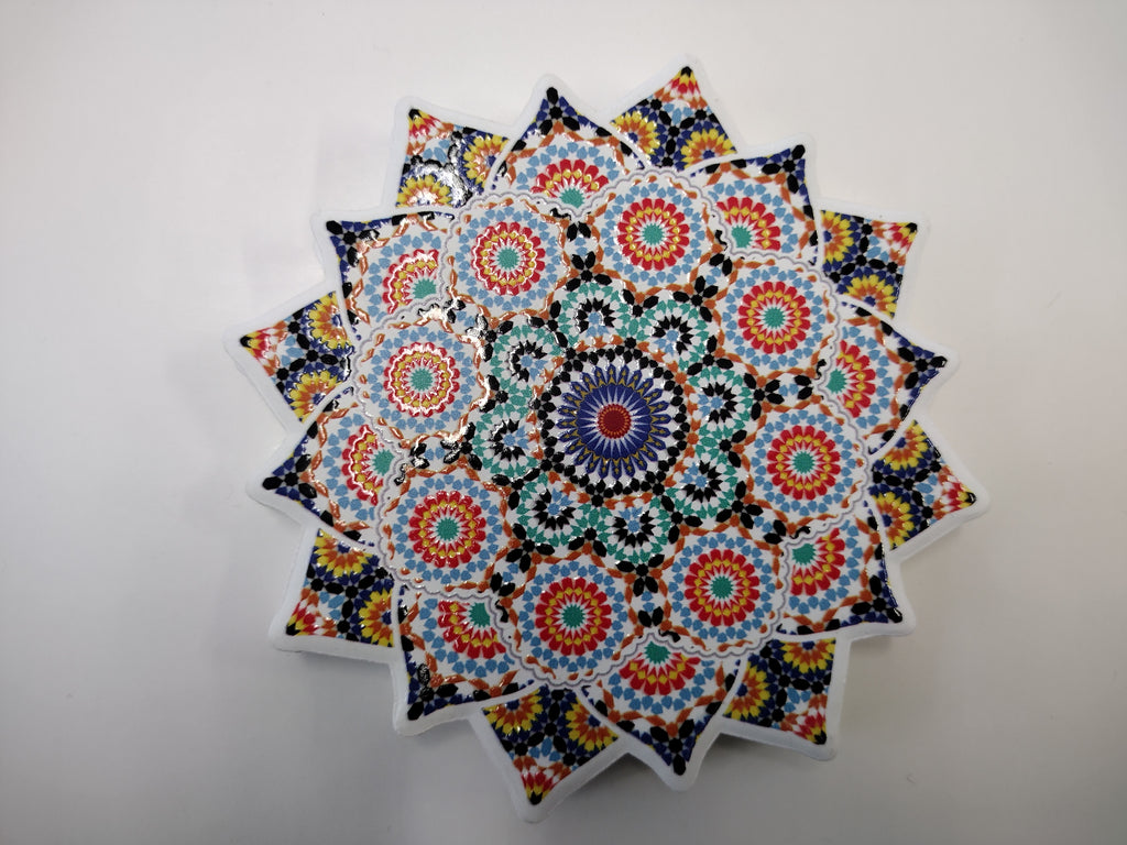 Moroccan-Inspired Ceramic Coasters – Set of 2