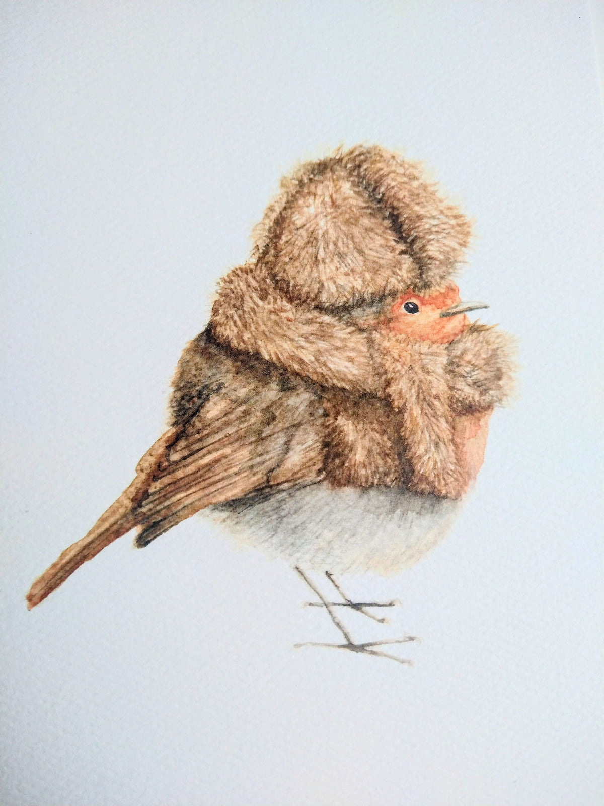 Birds with Hats Winter Notecard Set – 5 Whimsical Illustrated Cards