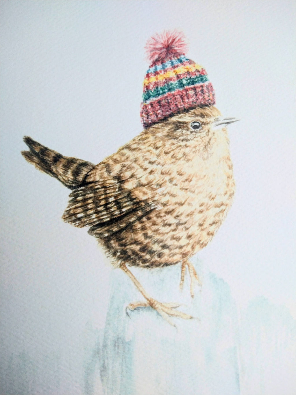 Birds with Hats Winter Notecard Set – 5 Whimsical Illustrated Cards