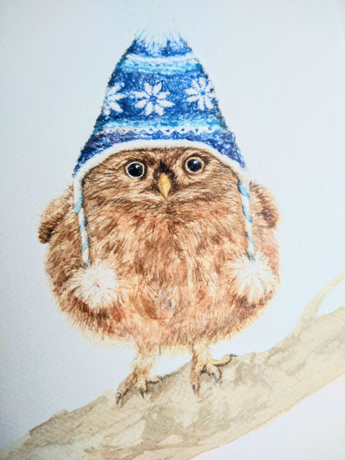 Birds with Hats Winter Notecard Set – 5 Whimsical Illustrated Cards