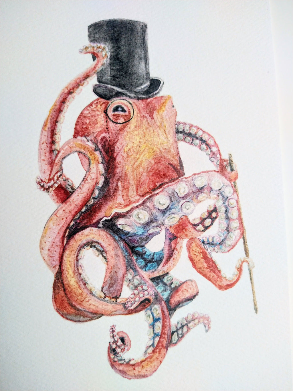 Birds with Hats Marine Notecard Set – 5 Whimsical Illustrated Cards