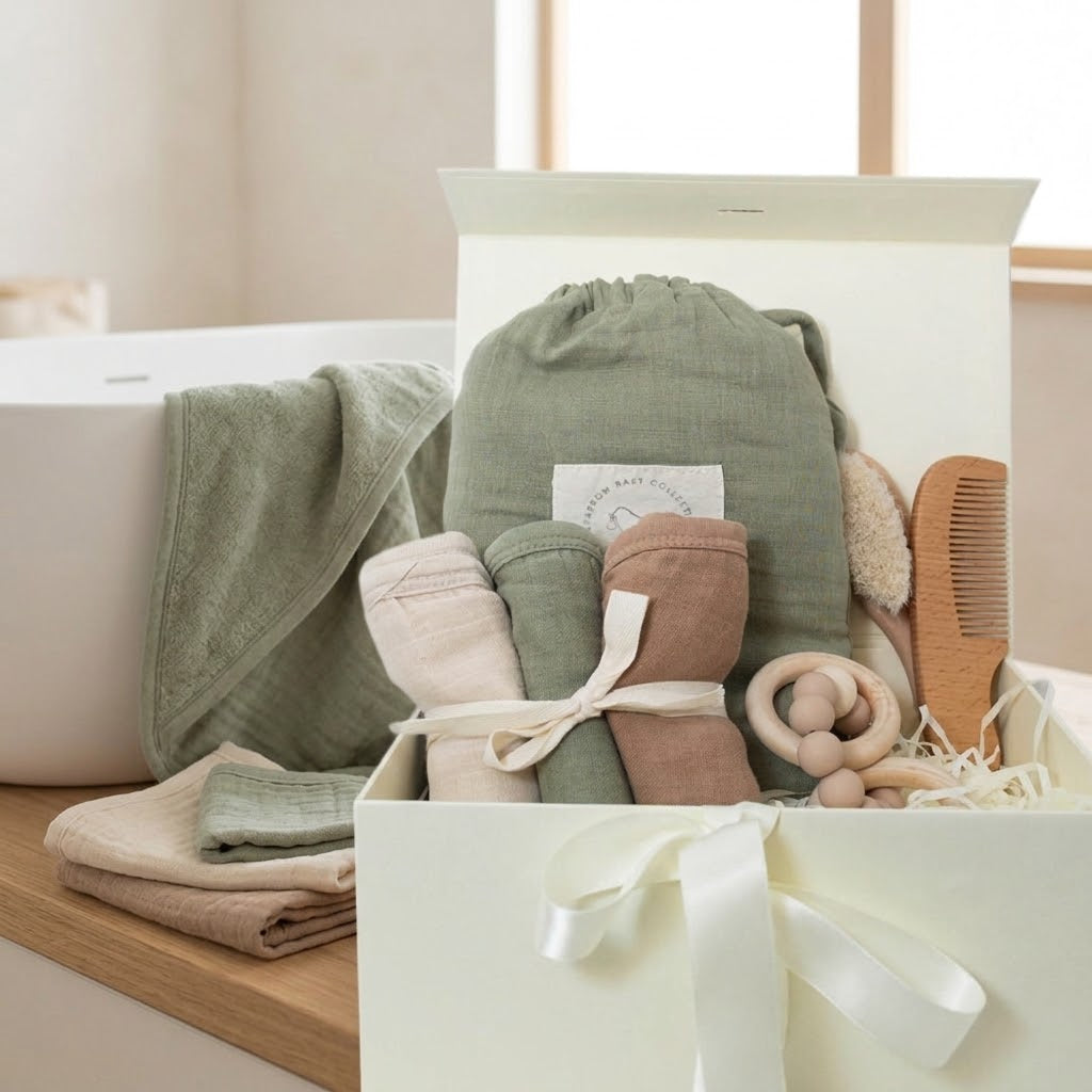 Baby Bath Essentials Gift Set – Olive
