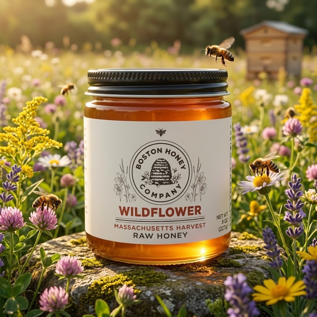 Massachusetts Wildflower Raw Honey — 8 oz